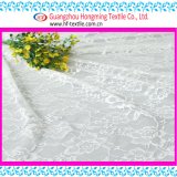 White Color Floral Embroidery Design for Lady Garment