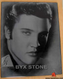 Stone Figure Sculpture Etching Shadow Carving of Elvis