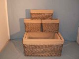 Small and Large Willow Storage Basket with Lid