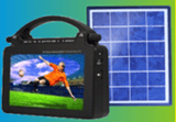 Portable Rechargeable Solar TV with Light