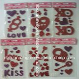 Glitter Window Gel Sticker for Valentine Decoration