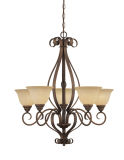 Hot Sale Chandelier with Glass Shade (1255RBZ)