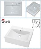 Supply Rectangular Porcelain Semi-Counter Sink with Cupc Certification (SN118-229)