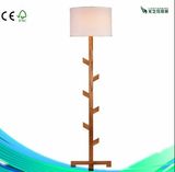 Modern Decoration Lamp Natural Wood Floor Lamp Lighting with Lamp Shade (LBMD-DJ)