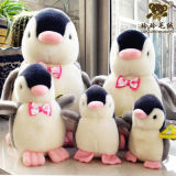 Pink Emulatinal Plush Penguin Doll with Bow Tie