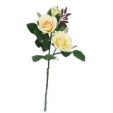 Imitation Flower, Single Stem, 3 Head Rose, Made of Fabric, Various Colors Are Available