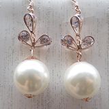 2014 Top New Fashion Design Rhinestone Pearl Earring Accessory