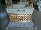 Rectangular Storage Basket Set with Handles and Fabric Lining(FM365)