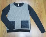 Ladies Cotton/Wool/Cashmere Knitted Fashion Sweter