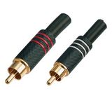 High Qualtiy Metal RCA Plug Black Audio Male Connector