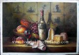 Wine Bottle Oil Painting (2)
