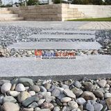 Flamed Dark Grey G654 Granite Gardening Stone