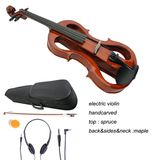 Electric Violin with Dyed-Black Wood Accessories for Student