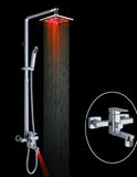 3 Lever Hot and Cold Water Sliding Bar LED Shower Set