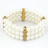 Multilayer Pearl Rhinestone Bracelet Temperament