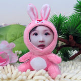 Cost-Efficient 18cm Record Pink Rabbit 3D Face Doll
