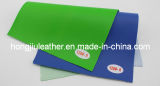 Green and Blue Litchi Pattern Car Interior PVC Leather