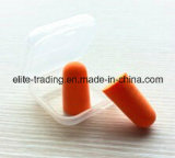 Orange PU Foam Ear Plugs with Plastic Box with CE Certified