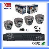 4CH DVR System 700tvl Dome Camera