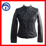 Lady's Garment Dyed PU Jacket Fashion Winter Jacket Qzydt-L-03