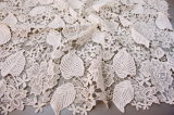 Leaves with Floral Chemical Lace Embroidery Fabric for Derss