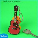 Cute Violin Shaped PVC Key Chain