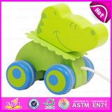 2015 Brand New Wooden Pull String Toy, Animal Wooden Pull String Toy, Pretend Play Wooden Animal Pull Toy W05b131