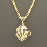 Enamel Crystal Faberge Egg Pendant for Necklace