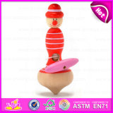 2015 Hot Sale Wooden Whipping Top Toy, Toy Spinning Wooden Top, Wooden Slide Top Game W01b020