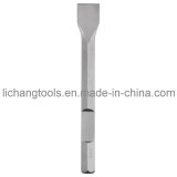 Power Tool Chisel with a Gap on Shank and Flat Head