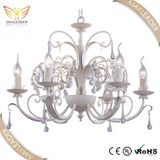 glass antique candle pink metal chandelier