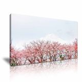 Sakura Mount FUJI Giclee Print Acrylic Painting for Wall Decoration