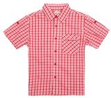 Childrens 100% Cotton Short Sleeve Red and White Check Shirts