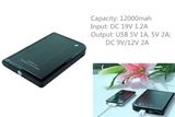 Portable Mobile Power Bank 12000mAh 9V 12V (YR120)