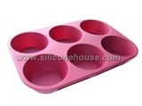 Silicone Bakeware - 6 Texas Muffin Pan (SOO6A)