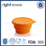 Silicone Lunch Box, Silicone Folding Bowl with Cover (HA53005)