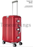 Aluminum Alloy Luggage with Tango Red