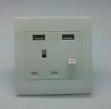 Middle East Single USB Wall Plate Socket Switch 13A 110-250V