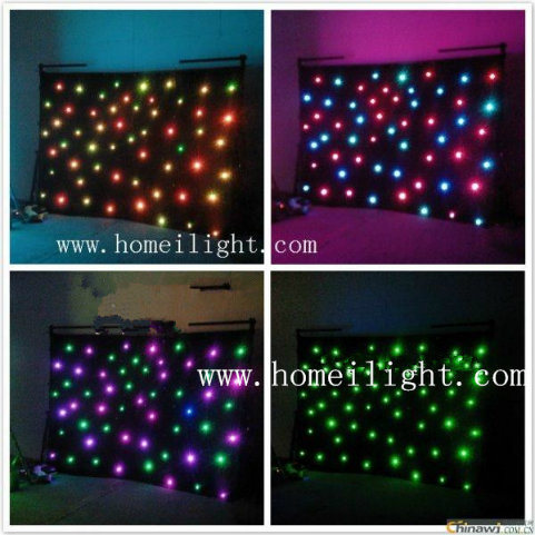 LED Star Cloth RGB Star Curtain for Wedding Display