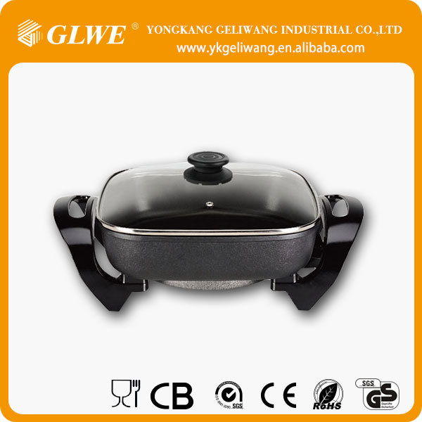 36X9cm Special Deep Full Glass Cover Electric Frying Pan